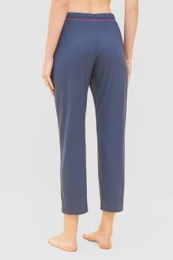 7/8-Hose Mit Kontrast-Paspeln Kordelzug Basic Mix & Match Baumwolle/Elasthan -Pyjamas Für Zuhause 1232011 11694 2