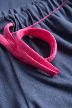 7/8-Hose Mit Kontrast-Paspeln Kordelzug Basic Mix & Match Baumwolle/Elasthan -Pyjamas Für Zuhause 1232011 11694 4