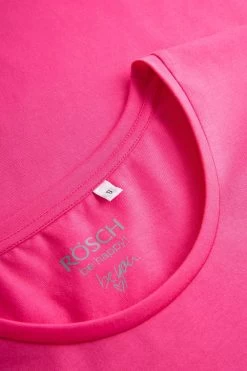 Nachthemd Mit Schriftzug "Think Happy" Pink Kurzarm 100% Baumwolle -Pyjamas Für Zuhause 1232014 10012 3