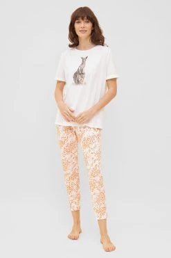 T-Shirt Mit Motivdruck Känguru Basic Weiß Mix & Match 100% Baumwolle 10 T-Shirt Mit Motivdruck Känguru Basic Weiß Mix & Match 100% Baumwolle -Pyjamas Für Zuhause 1232015 11710 3