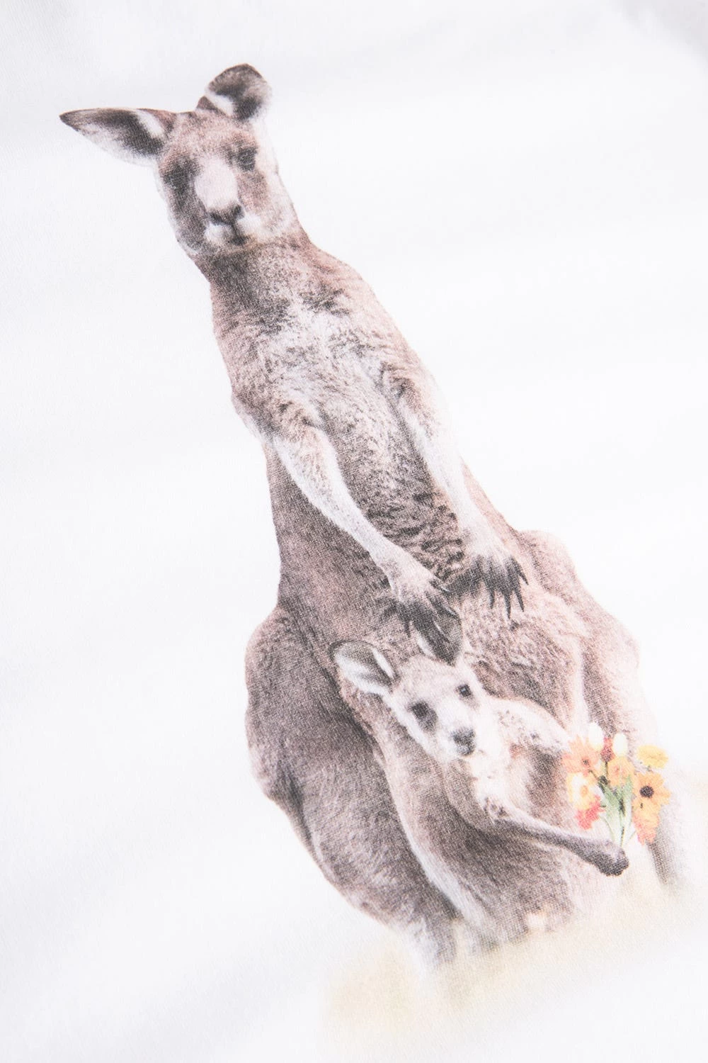 T-Shirt Mit Motivdruck Känguru Basic Weiß Mix & Match 100% Baumwolle 6 T-Shirt Mit Motivdruck Känguru Basic Weiß Mix & Match 100% Baumwolle - Image 6