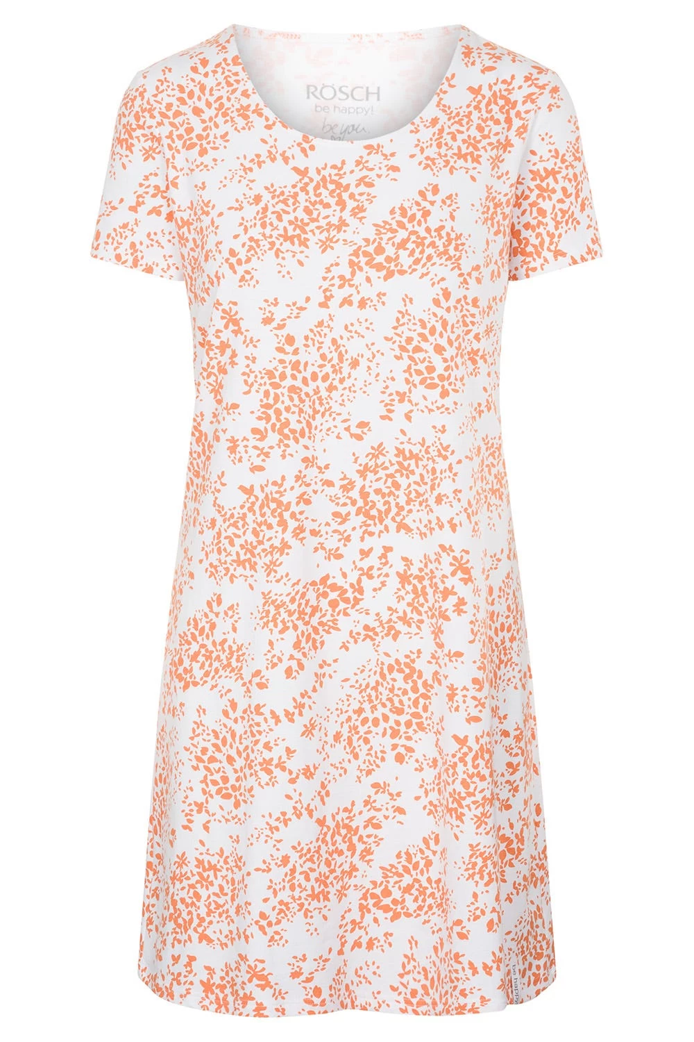 Nachthemd Im Blümchen-Design Orange Baumwolle/Elasthan 2 Nachthemd Im Blümchen-Design Orange Baumwolle/Elasthan - Image 2