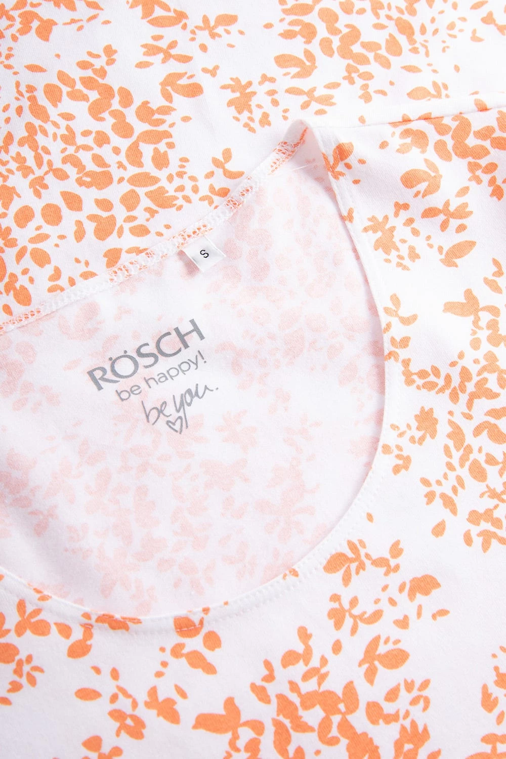 Nachthemd Im Blümchen-Design Orange Baumwolle/Elasthan 5 Nachthemd Im Blümchen-Design Orange Baumwolle/Elasthan - Image 5