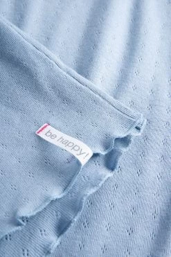 Nachthemd Aus Ajour Feinstrick Hellblau Ärmellos 100% Baumwolle -Pyjamas Für Zuhause 1232020 16361 4