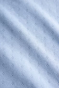 Pyjama-Top Aus Ajour Feinstrick Hellblau Ärmellos Mix & Match 100% Baumwolle -Pyjamas Für Zuhause 1232021 16361 6