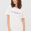 T-Shirt Mit Schriftzug "love & Save The Sea" Mix & Match 100% Bio-Baumwolle