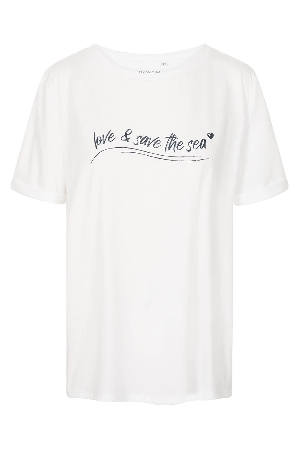 T-Shirt Mit Schriftzug "love & Save The Sea" Mix & Match 100% Bio-Baumwolle 2 T-Shirt Mit Schriftzug "love & Save The Sea" Mix & Match 100% Bio-Baumwolle - Image 2