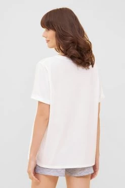 T-Shirt Mit Schriftzug "love & Save The Sea" Mix & Match 100% Bio-Baumwolle 9 T-Shirt Mit Schriftzug "love & Save The Sea" Mix & Match 100% Bio-Baumwolle -Pyjamas Für Zuhause 1232024 11710 2