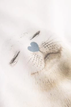 T-Shirt Mit Motivdruck Robbe Raglan-Ärmel Mix & Match 100% Bio-Baumwolle -Pyjamas Für Zuhause 1232025 11710 5