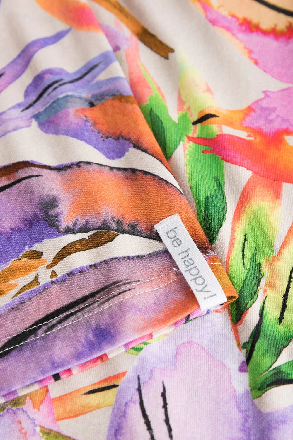 Lange Hose Im Fröhlichen Blätter-Druck Sommer Bunt Viskose/Elasthan 6 Lange Hose Im Fröhlichen Blätter-Druck Sommer Bunt Viskose/Elasthan - Image 6