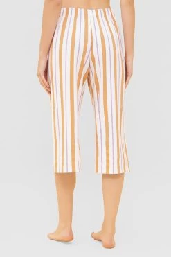 3/4-Hose Im Streifen-Design Culotte Sommer Baumwolle/Elasthan -Pyjamas Für Zuhause 1232032 16397 2