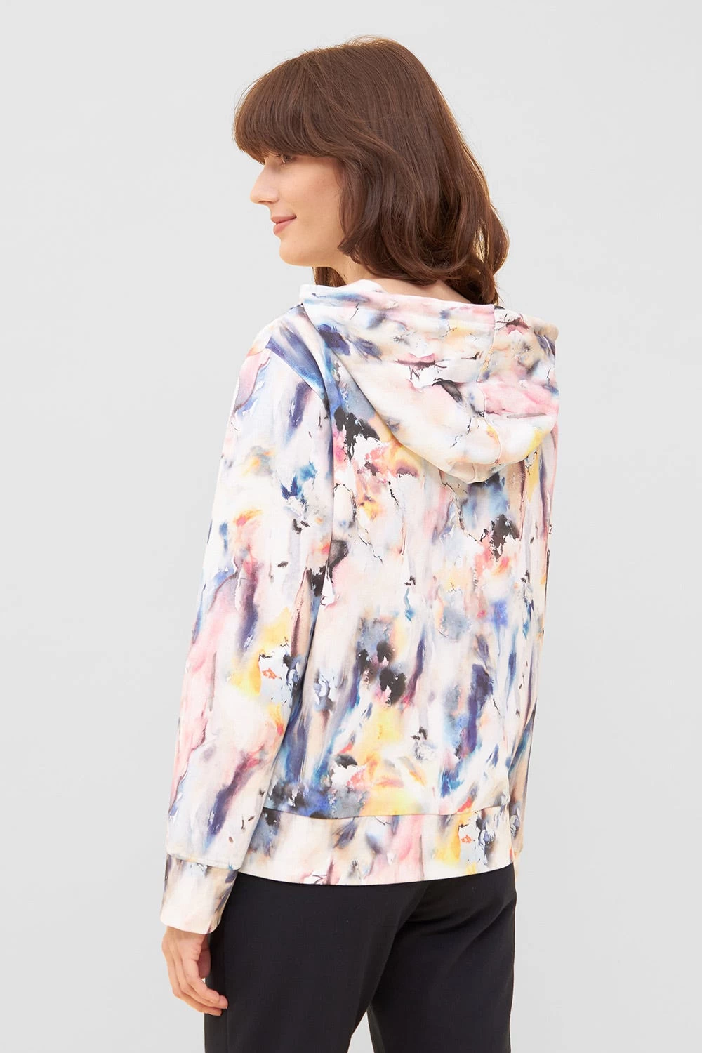 Sweatjacke Im Farbenfrohen Druck Hoodie Kapuze Mix & Match Baumwolle/Elasthan 3 Sweatjacke Im Farbenfrohen Druck Hoodie Kapuze Mix & Match Baumwolle/Elasthan - Image 3