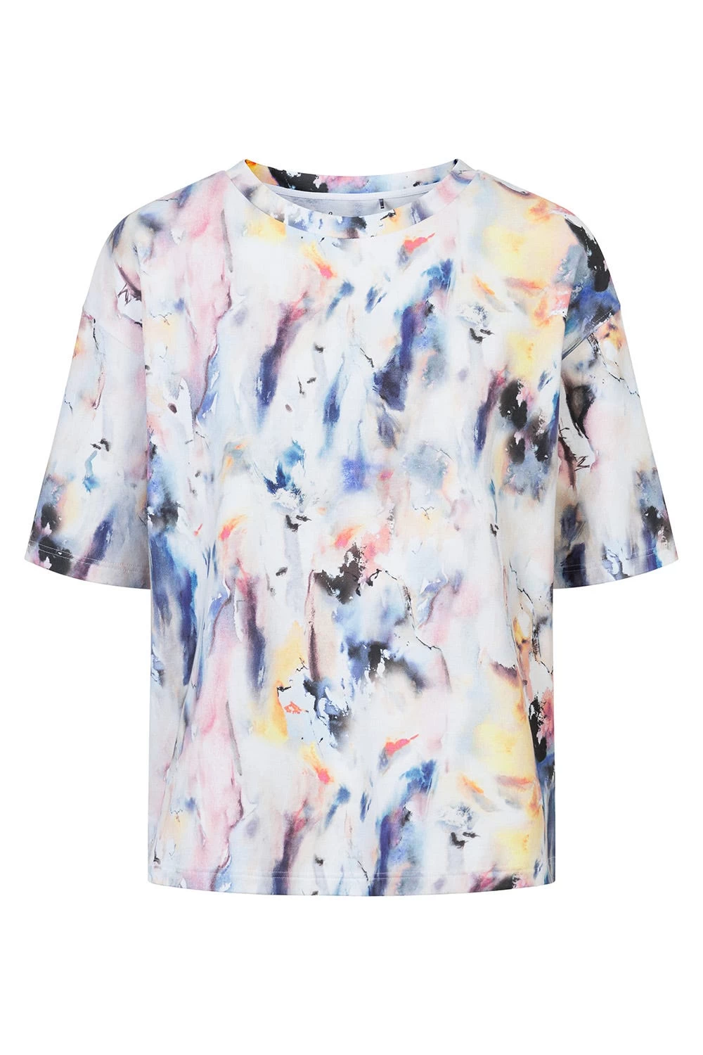 Sweatshirt Im Farbenfrohen Druck Halbarm T-Shirt Mix & Match Baumwolle/Elasthan 2 Sweatshirt Im Farbenfrohen Druck Halbarm T-Shirt Mix & Match Baumwolle/Elasthan - Image 2