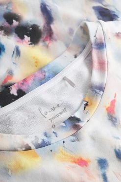 Sweatshirt Im Farbenfrohen Druck Halbarm T-Shirt Mix & Match Baumwolle/Elasthan 11 Sweatshirt Im Farbenfrohen Druck Halbarm T-Shirt Mix & Match Baumwolle/Elasthan -Pyjamas Für Zuhause 1233001 16856 4