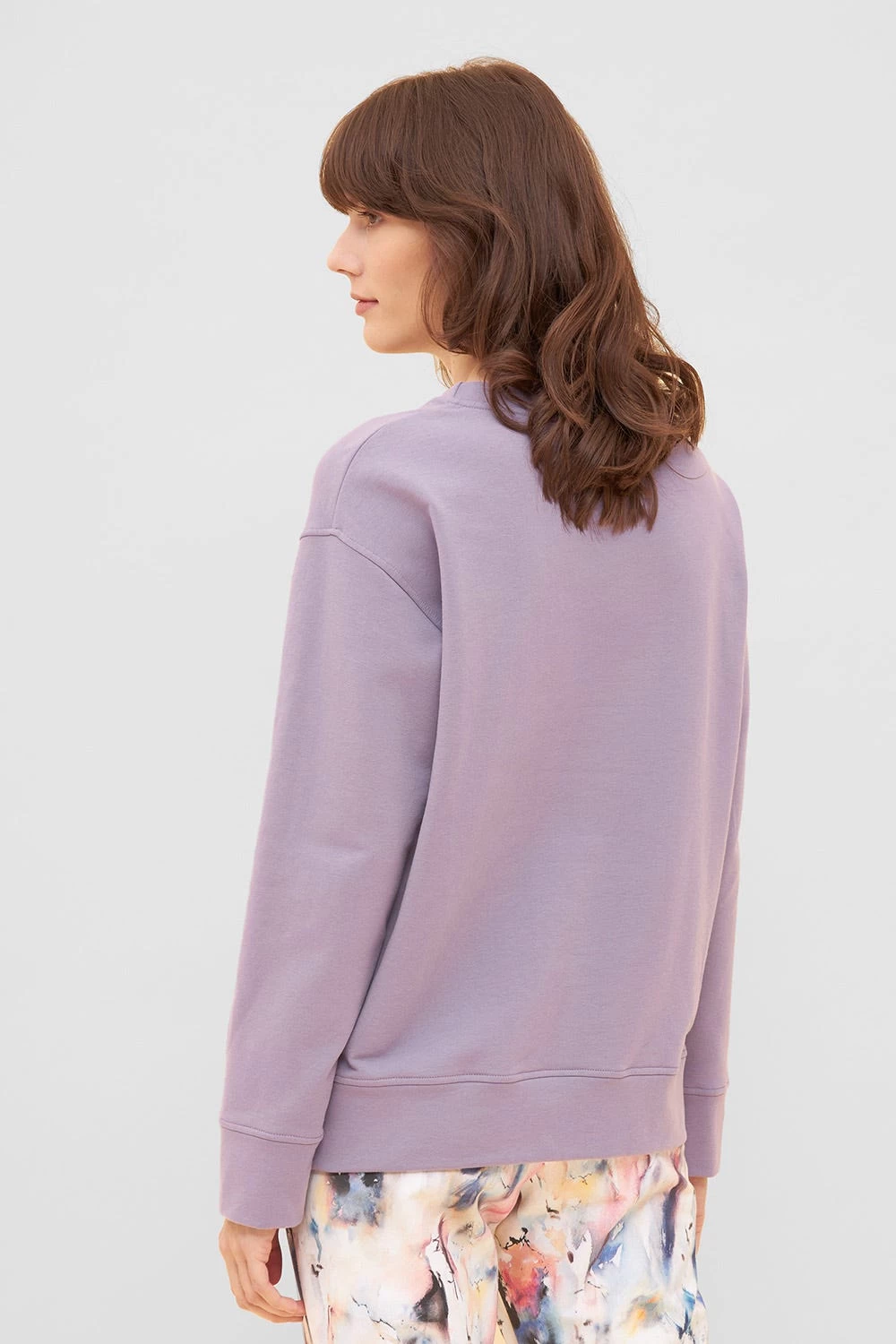 Sweatshirt Mit Stickerei "thanks" Flieder Mix & Match Baumwolle/Elasthan 3 Sweatshirt Mit Stickerei "thanks" Flieder Mix & Match Baumwolle/Elasthan - Image 3