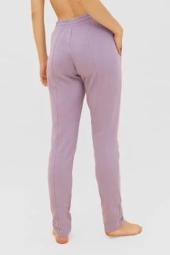 Sweathose Mit Stickerei "thanks" Flieder Tunnelzug Mix & Match Baumwolle/Elasthan -Pyjamas Für Zuhause 1233006 11469 2