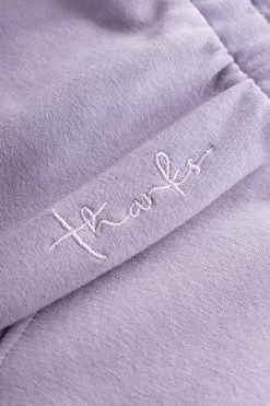 Sweathose Mit Stickerei "thanks" Flieder Tunnelzug Mix & Match Baumwolle/Elasthan -Pyjamas Für Zuhause 1233006 11469 6