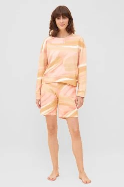 Bermuda Mit Kordelzug Pastell Rosa Mix & Match Baumwolle/Elasthan -Pyjamas Für Zuhause 1233014 16340 3
