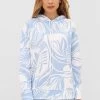 Hoodie Im Grafischen Druck Hellblau Kapuzenpullover Baumwolle/Elasthan