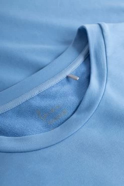 Sweatkleid Mit Känguru-Tasche Hellblau Rundhals Baumwolle/Elasthan -Pyjamas Für Zuhause 1233023 10556 3