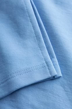 Sweatkleid Mit Känguru-Tasche Hellblau Rundhals Baumwolle/Elasthan -Pyjamas Für Zuhause 1233023 10556 5