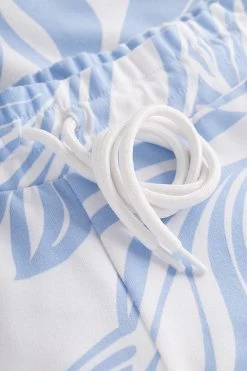 Bermuda Im Grafischen Druck Hellblau Kordel Baumwolle/Elasthan 12 Bermuda Im Grafischen Druck Hellblau Kordel Baumwolle/Elasthan -Pyjamas Für Zuhause 1233027 16854 5