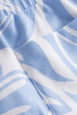 Bermuda Im Grafischen Druck Hellblau Kordel Baumwolle/Elasthan 13 Bermuda Im Grafischen Druck Hellblau Kordel Baumwolle/Elasthan -Pyjamas Für Zuhause 1233027 16854 6