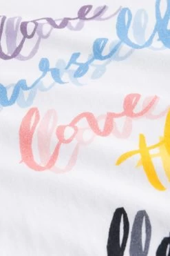 T-Shirt Mit Schriftzug "love Yourself, Love The Planet" Halbarm Mix & Match Baumwolle/Elasthan 11 T-Shirt Mit Schriftzug "love Yourself, Love The Planet" Halbarm Mix & Match Baumwolle/Elasthan -Pyjamas Für Zuhause 1233028 11710 4