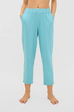 7/8-Hose Mit Seitlichen Streifen Gummibund Baumwolle/Modal