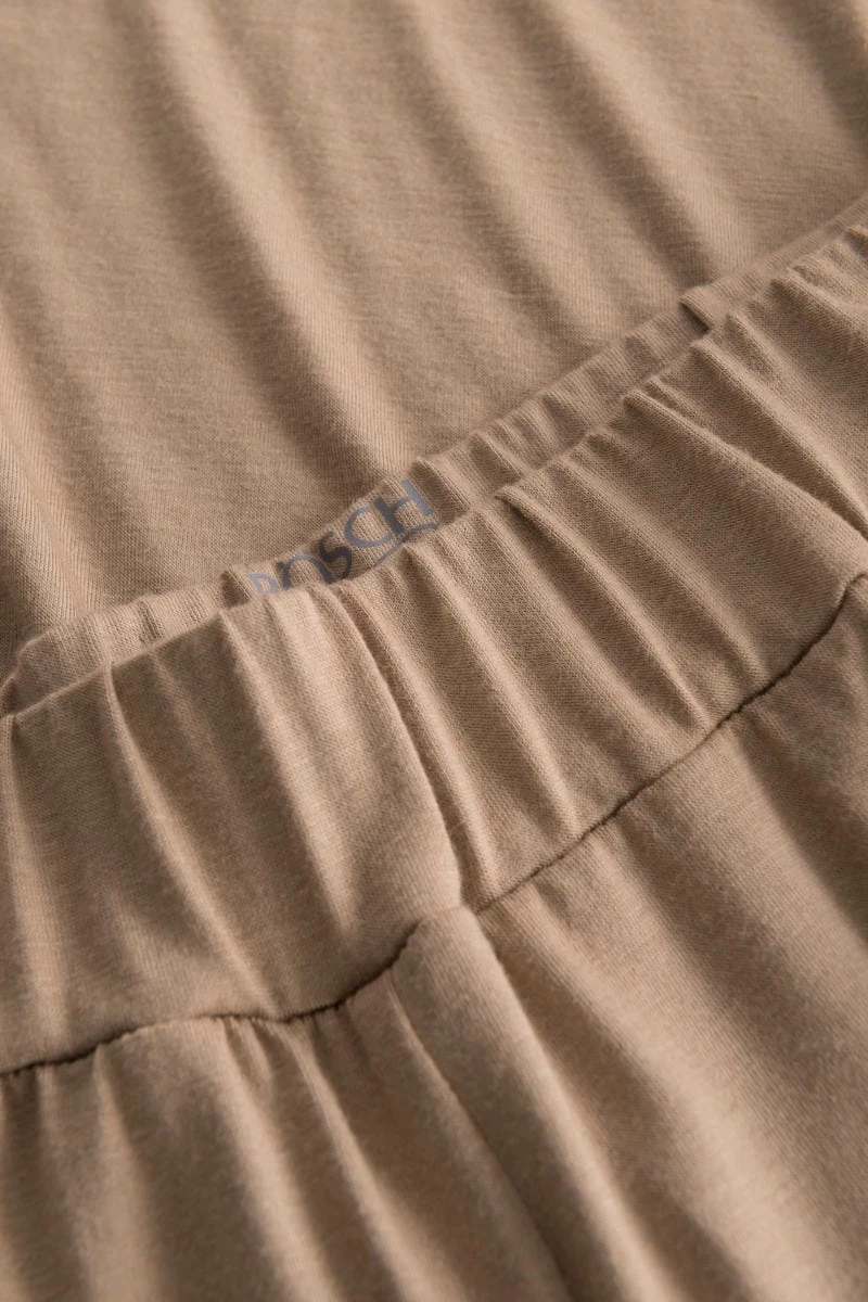 Hose In Beige Mit Kontrastpaspel Ziernähte Mix & Match Baumwolle/Modal 5 Hose In Beige Mit Kontrastpaspel Ziernähte Mix & Match Baumwolle/Modal - Image 5