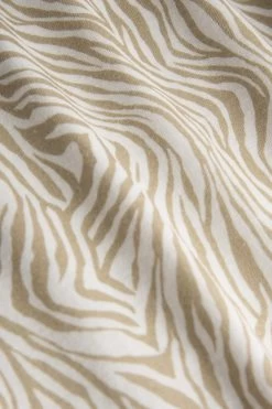 Hose Im Zebra-Druck Beige Paspel Ziernähte Mix & Match Baumwolle/Modal -Pyjamas Für Zuhause 1233049 16858 5