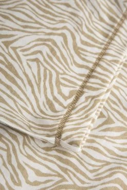 Hose Im Zebra-Druck Beige Paspel Ziernähte Mix & Match Baumwolle/Modal -Pyjamas Für Zuhause 1233049 16858 6