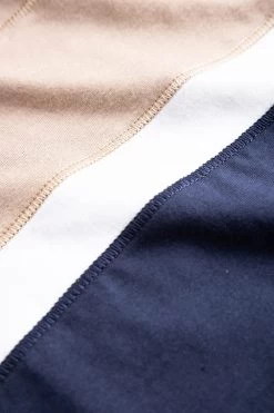 Shirt In Colorblocking-Optik Dunkelblau Beige Mix & Match Baumwolle/Modal -Pyjamas Für Zuhause 1233053 16570 6