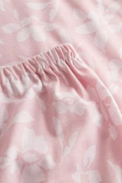 Pyjama Mit Rosa Blumendruck V-Ausschnitt Kragen 100% Baumwolle -Pyjamas Für Zuhause 1233060 11717 5