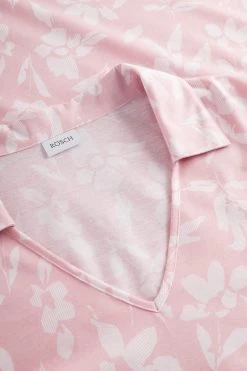 Nachthemd Im Rosa Blumendruck V-Ausschnitt Kragen 100% Baumwolle -Pyjamas Für Zuhause 1233061 11717 3