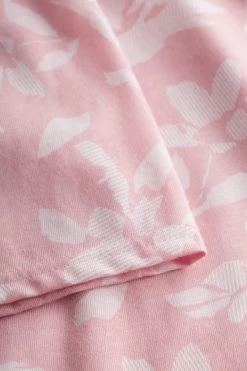 Nachthemd Im Rosa Blumendruck V-Ausschnitt Kragen 100% Baumwolle -Pyjamas Für Zuhause 1233061 11717 4