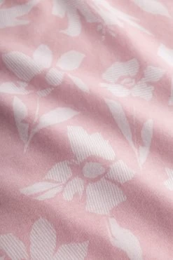 Nachthemd Im Rosa Blumendruck V-Ausschnitt Kragen 100% Baumwolle -Pyjamas Für Zuhause 1233061 11717 5