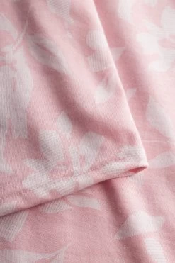Nachtkleid Im Rosa Blumendruck Kragen V-Ausschnitt 100% Baumwolle -Pyjamas Für Zuhause 1233062 11717 5