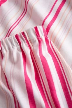 Kurzer Pyjama Mit Rosa Streifendruck V-Ausschnitt Ziernähte 100% Baumwolle 11 Kurzer Pyjama Mit Rosa Streifendruck V-Ausschnitt Ziernähte 100% Baumwolle -Pyjamas Für Zuhause 1233065 11673 5