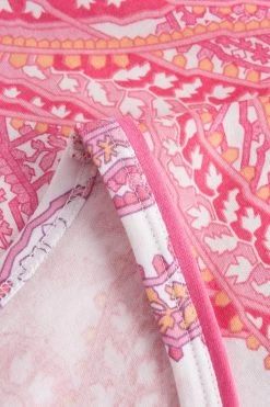 Nachtkleid Mit Paisley-Druck Rundhals Paspel Maxi 100% Baumwolle -Pyjamas Für Zuhause 1233072 13117 3