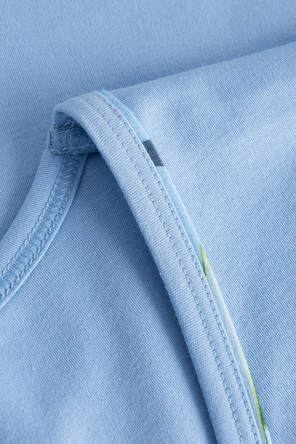 Pyjama Mit Tropischem Palmen-Druck 3/4-Hose Paspel Baumwolle/Modal 4 Pyjama Mit Tropischem Palmen-Druck 3/4-Hose Paspel Baumwolle/Modal - Image 4