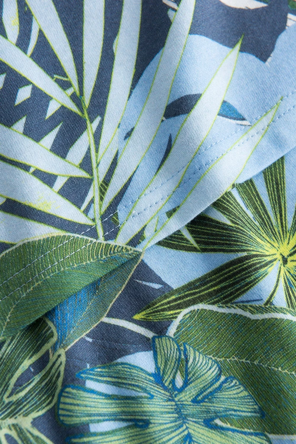 Nachtkleid Im Tropischen Palmen-Druck Taschen Baumwolle/Modal 6 Nachtkleid Im Tropischen Palmen-Druck Taschen Baumwolle/Modal - Image 6