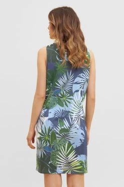 Nachthemd Im Tropischen Palmen-Druck Taschen Baumwolle/Modal -Pyjamas Für Zuhause 1233115 16852 2