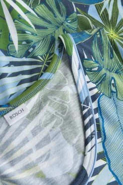 Nachthemd Im Tropischen Palmen-Druck Taschen Baumwolle/Modal -Pyjamas Für Zuhause 1233115 16852 3