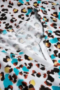 Nachthemd Im Bunten Leo-Druck Kurzarm 100% Baumwolle 9 Nachthemd Im Bunten Leo-Druck Kurzarm 100% Baumwolle -Pyjamas Für Zuhause 1233118 11572 3