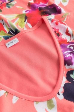 Nachthemd Im Sommerlichen Blumen-Druck Rosa V-Ausschnitt Baumwolle/Modal 9 Nachthemd Im Sommerlichen Blumen-Druck Rosa V-Ausschnitt Baumwolle/Modal -Pyjamas Für Zuhause 1233123 16501 3