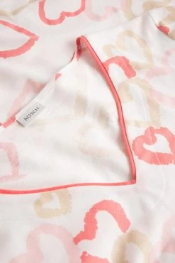 Kurzer Pyjama Im Herzen-Druck V-Ausschnitt Bermuda 100% Baumwolle -Pyjamas Für Zuhause 1233125 16811 3