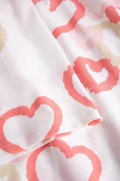 Nachthemd Im Herzen-Druck V-Ausschnitt 100% Baumwolle -Pyjamas Für Zuhause 1233126 16811 4