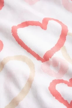 Nachthemd Im Herzen-Druck V-Ausschnitt 100% Baumwolle -Pyjamas Für Zuhause 1233126 16811 5