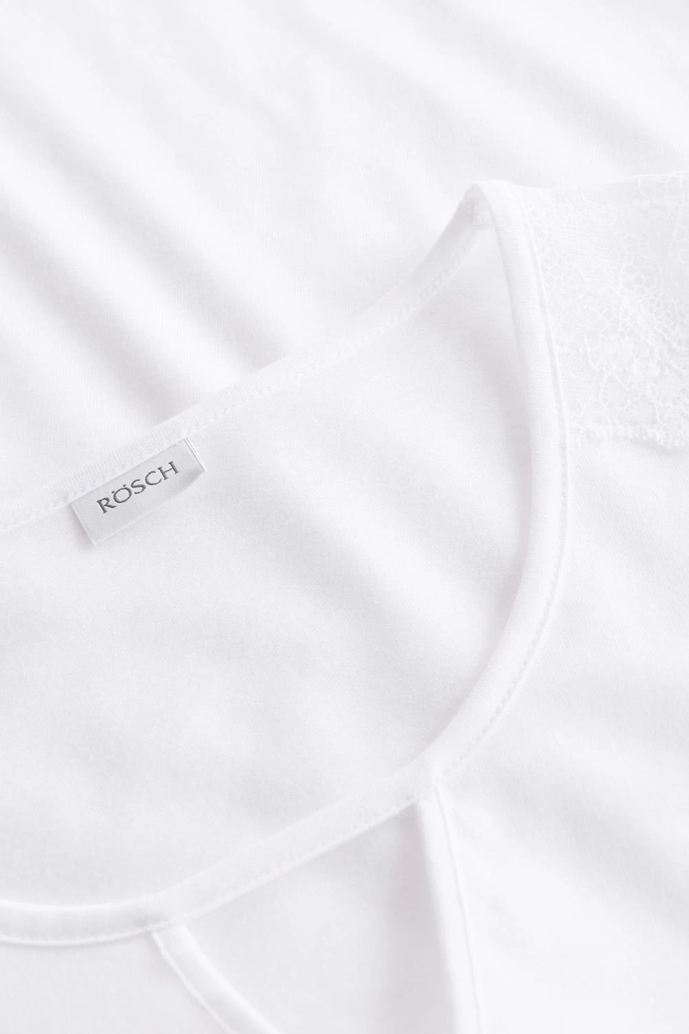 Pyjama Mit Eleganten Spitzendetails Weiß 100% Baumwolle 5 Pyjama Mit Eleganten Spitzendetails Weiß 100% Baumwolle - Image 5